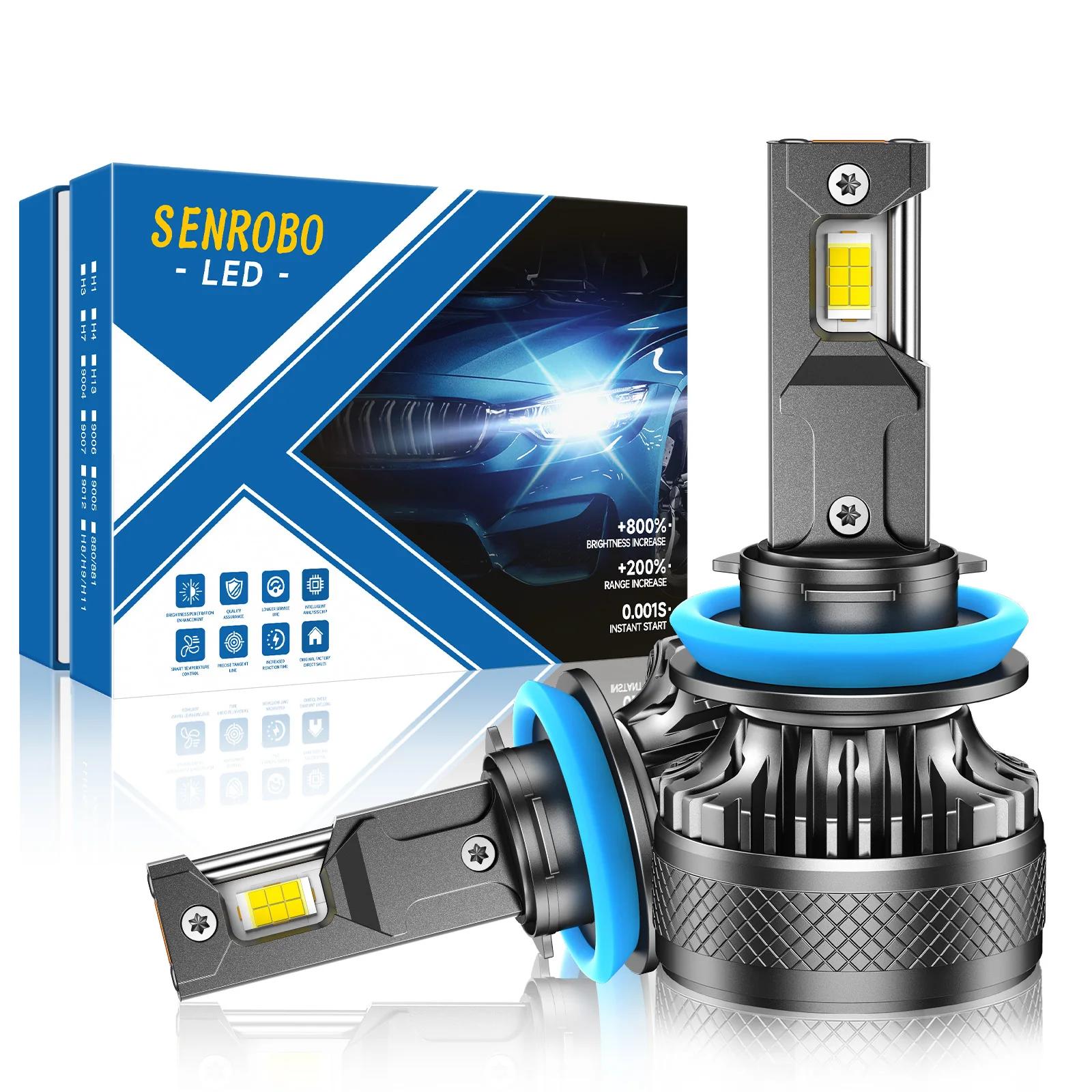 SENROBO  LED Ʈ , 150W, H4, H11, ڵ , 9012 H1, 9005, 9006, 30000LM, LED Ȱ, 2 